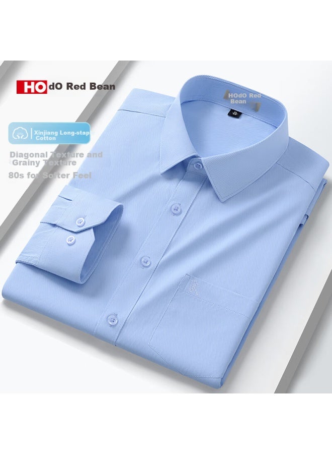 Hodo Long-sleeve Shirt For Men, Solid Color, Business Casual, Professional Work Uniform, Formal White Dress Shirt For Men's Clothing - Image 2