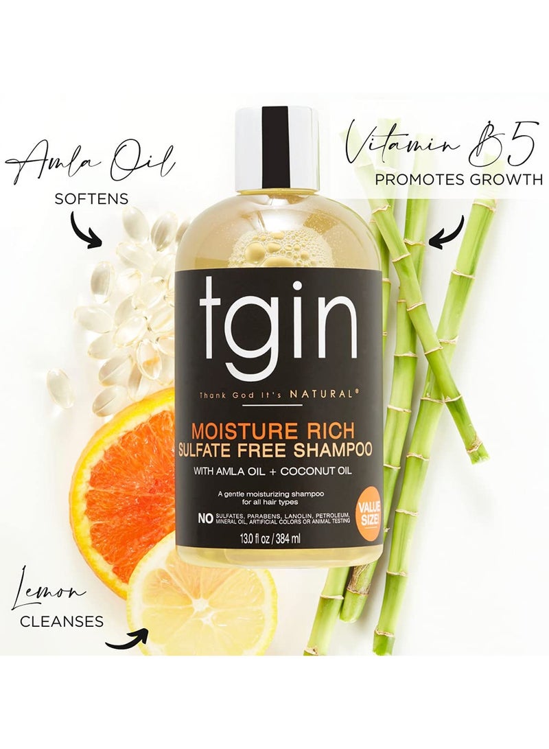 Tgin Tegen Moisture Sulfate Shampoo for Natural Hair - Dry Hair - Frizzy Hair - 13 oz 384 ml - Image 3