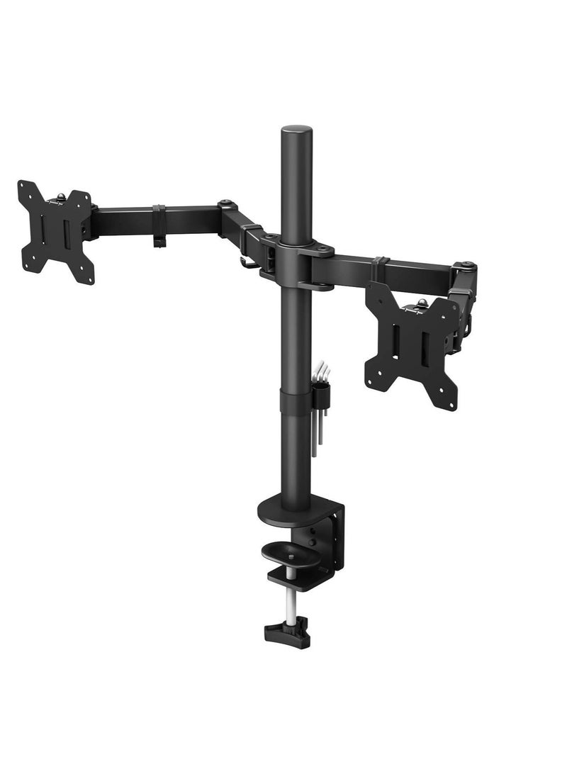 WALALLA Adjustable Dual LCD LED Heavy Duty Gaming Monitor Arm Mount Stand - Image 1