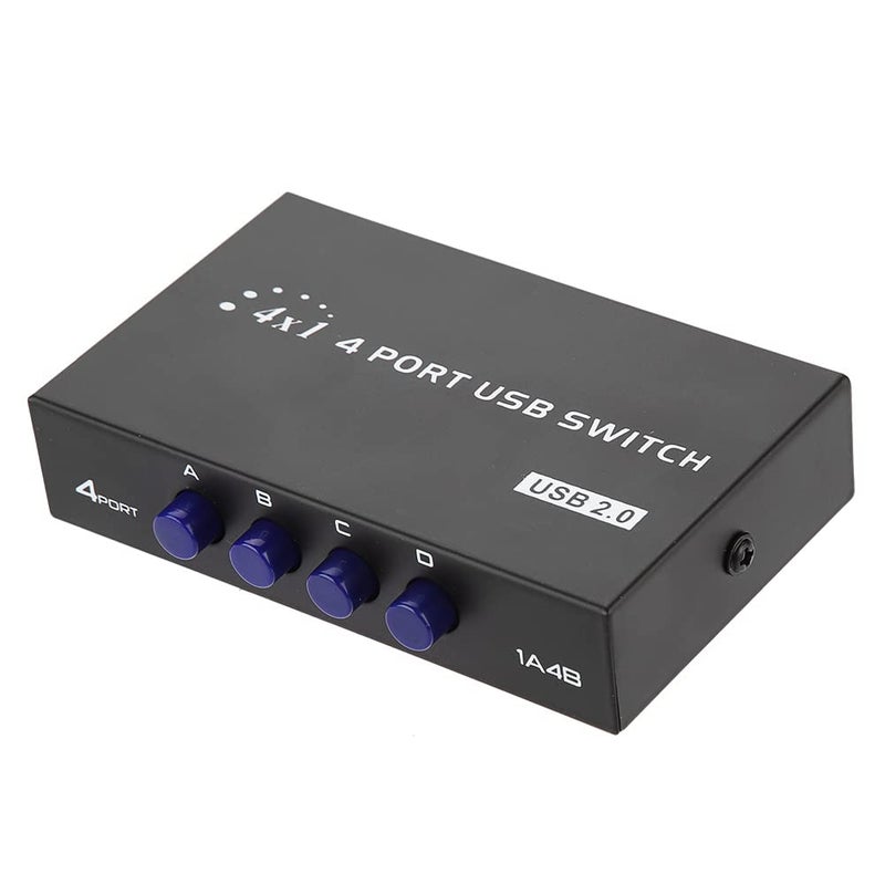 USB 2.0 Manual 2/4 Port Peripheral Sharing Switch Box for PC Printer Scanner, Compatible Device Hub - Image 4