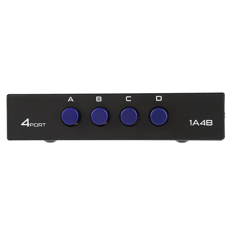 USB 2.0 Manual 2/4 Port Peripheral Sharing Switch Box for PC Printer Scanner, Compatible Device Hub - Image 1