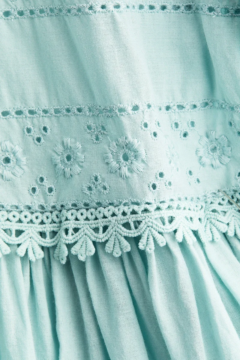 H&M MAMA Lace-trimmed cotton nursing dress