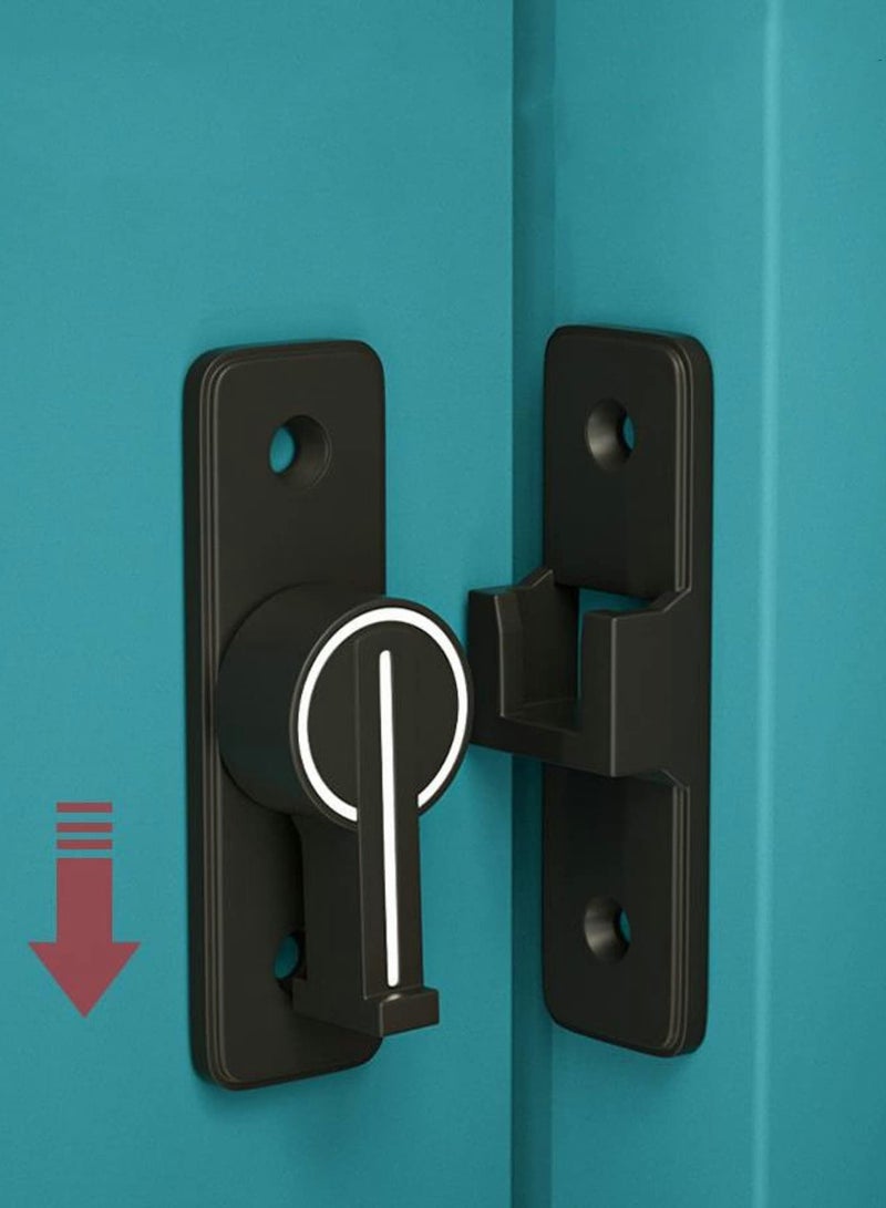 90 Degree Right Angle Door Lock, Heavy Duty Flip Door Latch Bolt Lock cam Lock Door and Window Push-Pull Lock Rod Bolt barn Push-Pull Door Lock (Luminous Tone) - Image 4