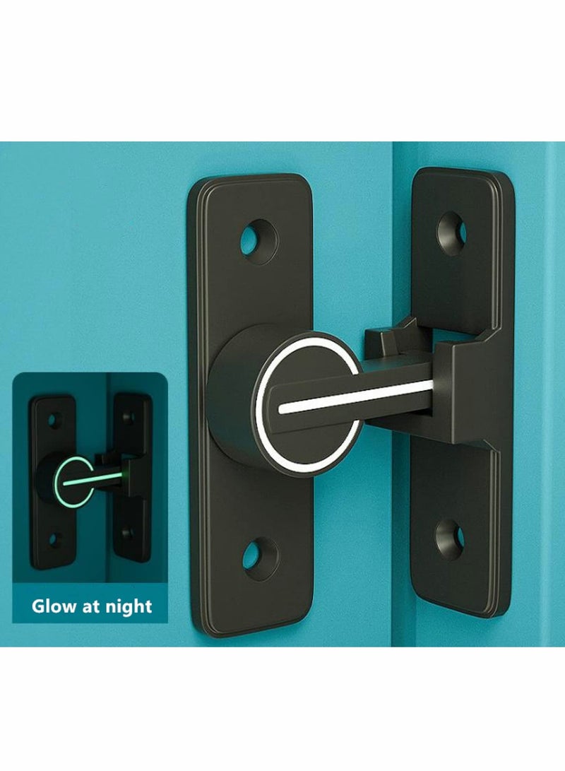 90 Degree Right Angle Door Lock, Heavy Duty Flip Door Latch Bolt Lock cam Lock Door and Window Push-Pull Lock Rod Bolt barn Push-Pull Door Lock (Luminous Tone) - Image 2