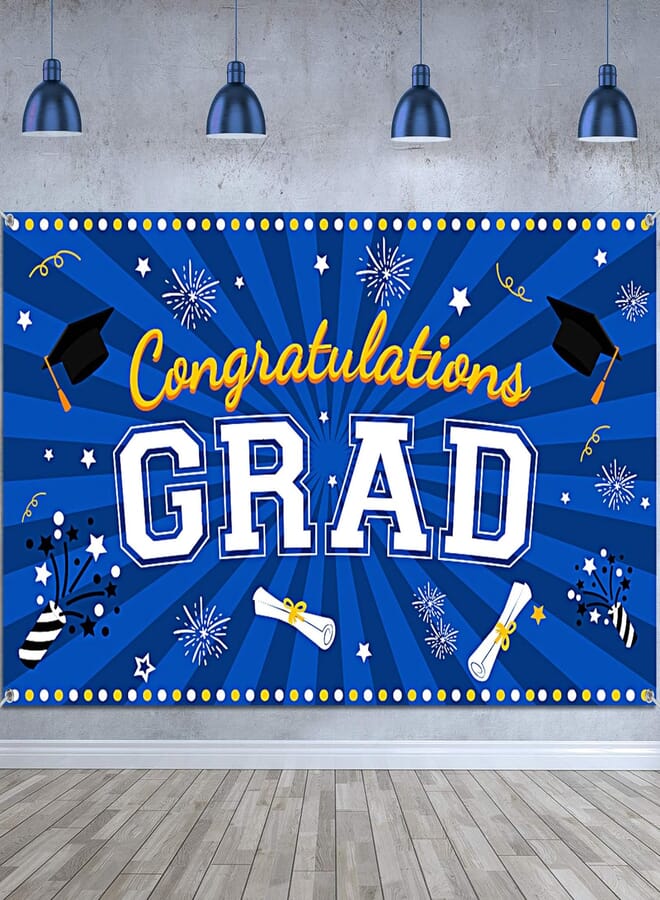 Tatuo 2024 Graduation Decorations 70.8 x 39.3 Inch Party Backdrop Large Banner for Class, Grad Photography Background Congrats Sign Graduation Favors Supplies and Prom Booth Indoor Outdoor