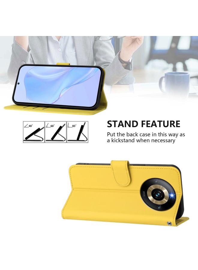 S-TOP Case For Realme Narzo 60 Pro Global Skin Feel Solid Color Leather Phone Case with Lanyard - Image 3