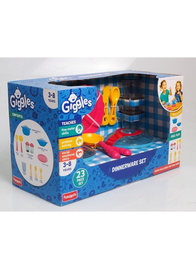 Funskool Giggles - Dinnerware Set, 23 Colourful Pretend And Play Cooking Set, Language And Social Skills,Role Play, 3 Years & Above, Preschool Toys  - Image 2