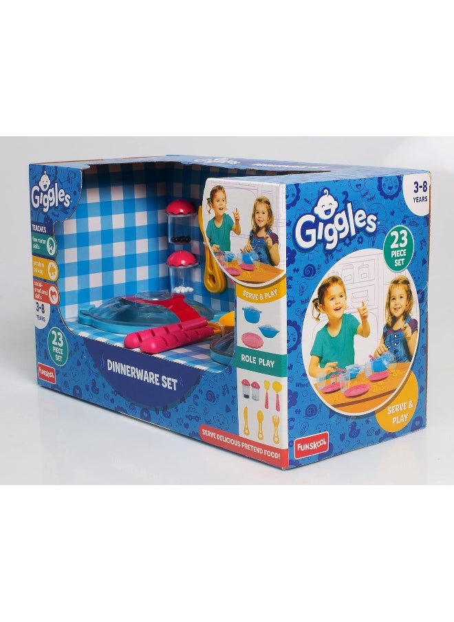 Funskool Giggles - Dinnerware Set, 23 Colourful Pretend And Play Cooking Set, Language And Social Skills,Role Play, 3 Years & Above, Preschool Toys  - Image 3