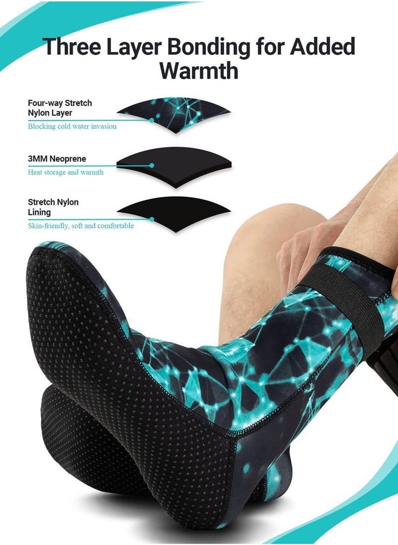 Excefore Neoprene Socks 3mm Wetsuit Diving Socks Thermal Anti-Slip Scuba Socks Water Booties for Swimming Water Sports  - Image 2