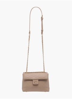 Le Confort Womens Quilted Crossbody Bag With Flap Closure And Chain Strap  - Image 2