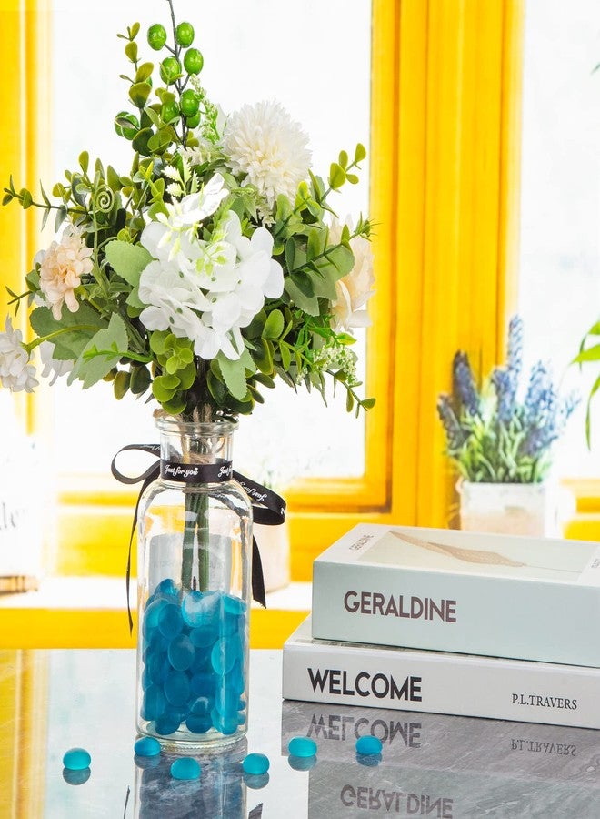 فيوتشر بلس رخام مسطح مصنفر من فيوتشر بلس، وزن 1 رطل، خرز زجاجي أزرق، حشوات مزهريات، صخور زينة لأحواض السمك، قطع مركزية، ديكور طاولة - Image 4