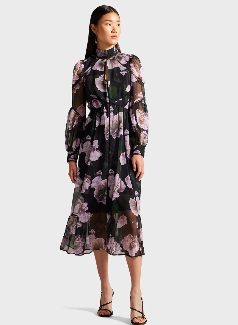 Ted Baker Floral Chiffon Dress