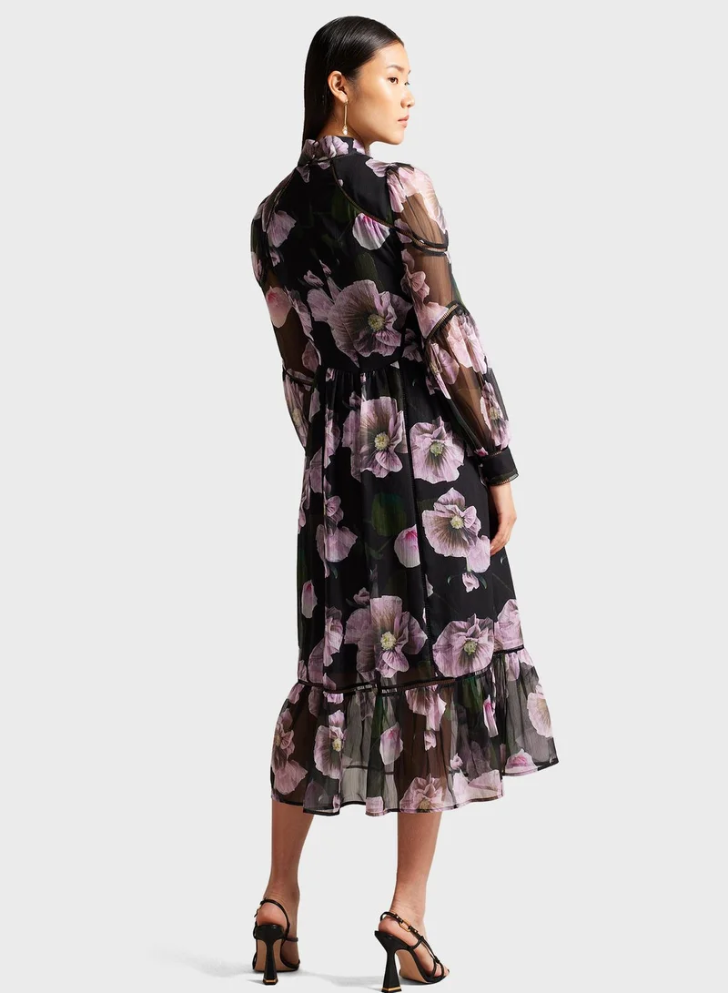 Ted Baker Floral Chiffon Dress