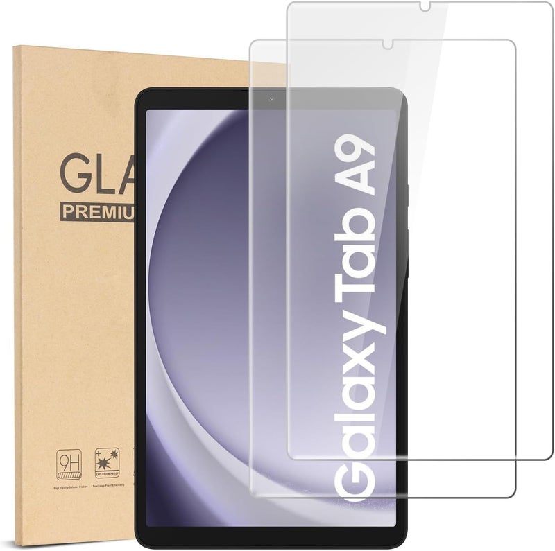 Zuooiec [2-Pack] 9H Tempered Glass Screen Protector for Samsung Galaxy Tab A9 A11 2025 (8.7 Inch) - HD Clear Anti-Scratch Bubble Free - Image 1