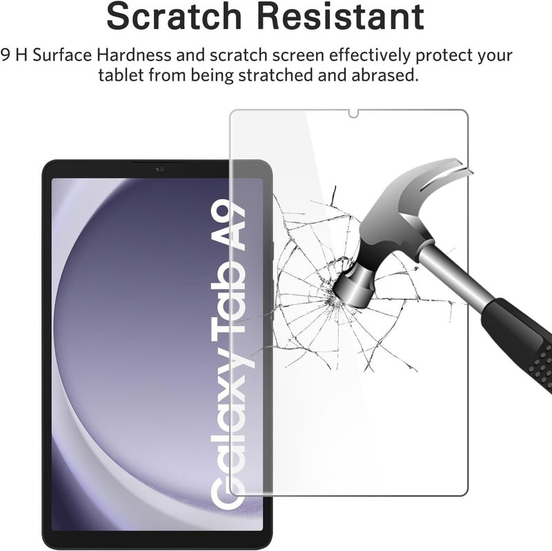 Zuooiec [2-Pack] 9H Tempered Glass Screen Protector for Samsung Galaxy Tab A9 A11 2025 (8.7 Inch) - HD Clear Anti-Scratch Bubble Free - Image 2
