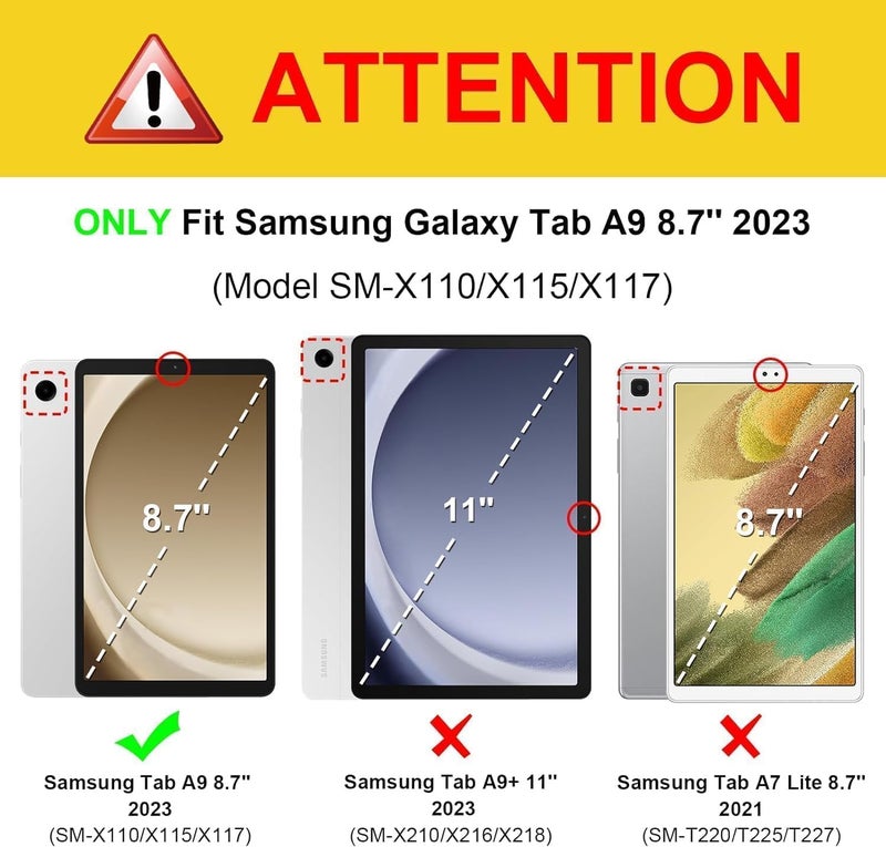 Zuooiec [2-Pack] 9H Tempered Glass Screen Protector for Samsung Galaxy Tab A9 A11 2025 (8.7 Inch) - HD Clear Anti-Scratch Bubble Free - Image 4