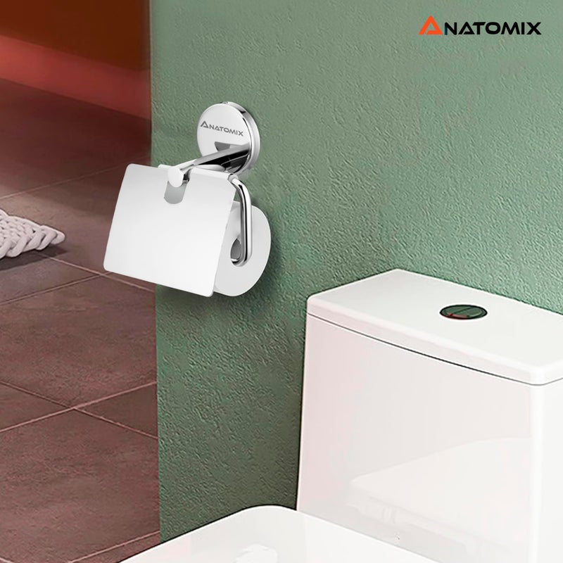 Anatomix Lotus Stainless Steel Toilet Paper Holder, Toilet Paper Roll Holder for Bathroom/Toilet Tissue Roll Holder - Wall Mounted - Image 5