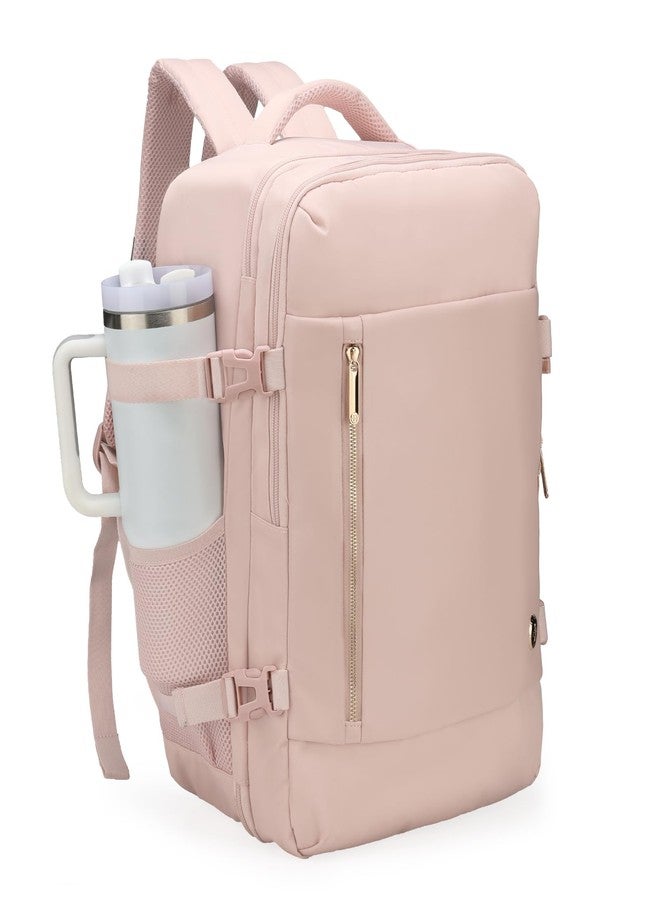 Swissdigital Design Travel Laptop Backpack for Women, 36L Carry On Backpack with USB Charging Port, RFID Protection & Wet-Dry Separation, TSA Friendly Fits 16 Inch Laptop, Pink | SD1749-81 - Image 1