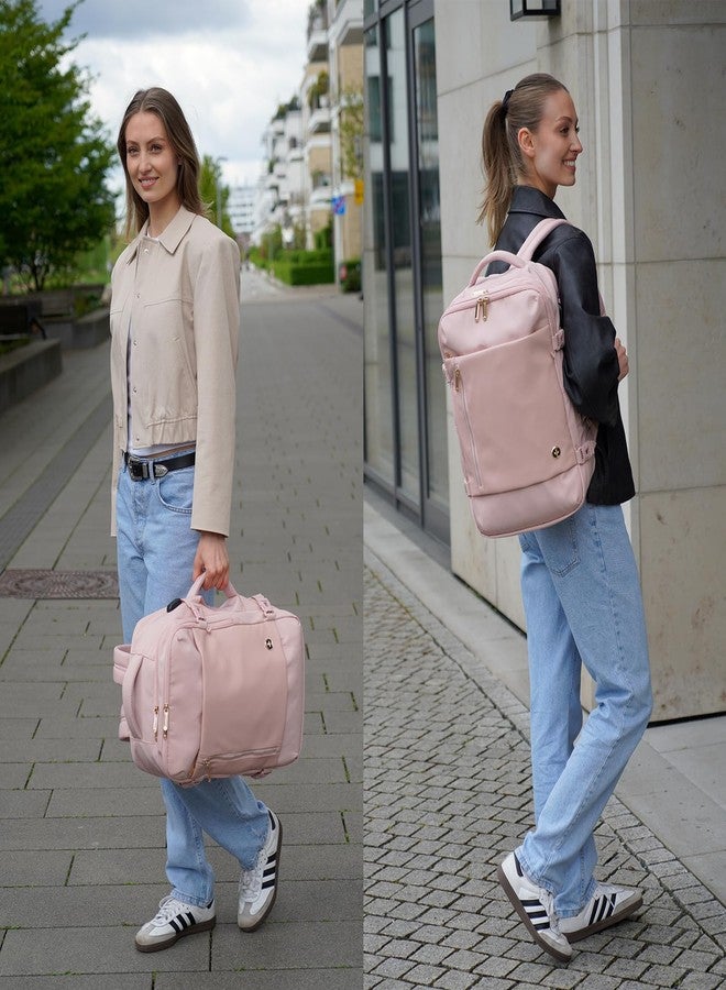 Swissdigital Design Travel Laptop Backpack for Women, 36L Carry On Backpack with USB Charging Port, RFID Protection & Wet-Dry Separation, TSA Friendly Fits 16 Inch Laptop, Pink | SD1749-81 - Image 2