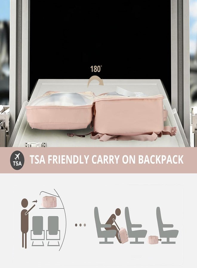 Swissdigital Design Travel Laptop Backpack for Women, 36L Carry On Backpack with USB Charging Port, RFID Protection & Wet-Dry Separation, TSA Friendly Fits 16 Inch Laptop, Pink | SD1749-81 - Image 3