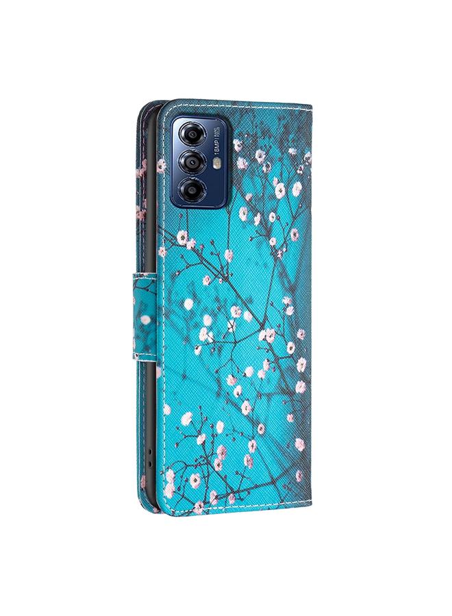 S-TOP Case For Motorola Moto G Play 2024 Colored Drawing Pattern Leather Phone Case - Image 3