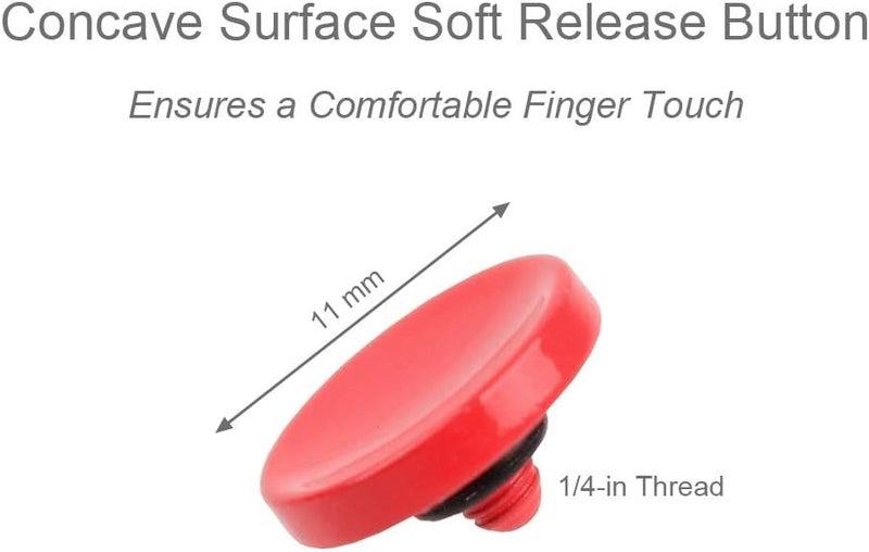 FotoTech Soft Shutter Release Button Compatible with Fuji Fujifilm X-T5 X-T4 X-T3 X-T30 X-T30 II X-T20 X-PRO3 X100V X100F X-E4 X-E3 RX1R II RX10 IV III Leica M9 Nikon Df F3 (3 Pieces, Red) - Image 2