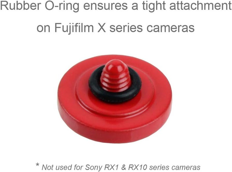FotoTech Soft Shutter Release Button Compatible with Fuji Fujifilm X-T5 X-T4 X-T3 X-T30 X-T30 II X-T20 X-PRO3 X100V X100F X-E4 X-E3 RX1R II RX10 IV III Leica M9 Nikon Df F3 (3 Pieces, Red) - Image 3