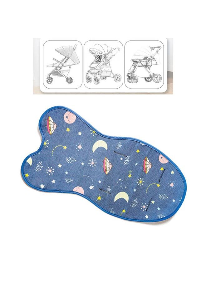 Thoraya - Baby Stroller Cool Pad Summer Ice Cooler Mat Breathable Sleeping Cushion Pad Liner for Stroller High Chair Deep Blue - Image 1