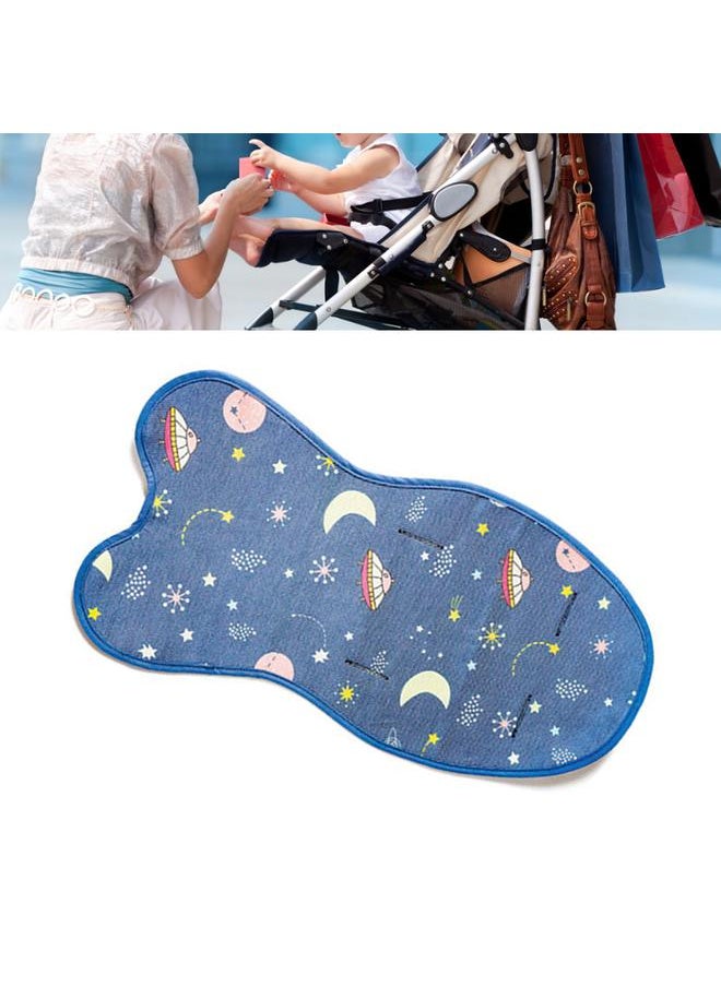 Thoraya - Baby Stroller Cool Pad Summer Ice Cooler Mat Breathable Sleeping Cushion Pad Liner for Stroller High Chair Deep Blue - Image 1