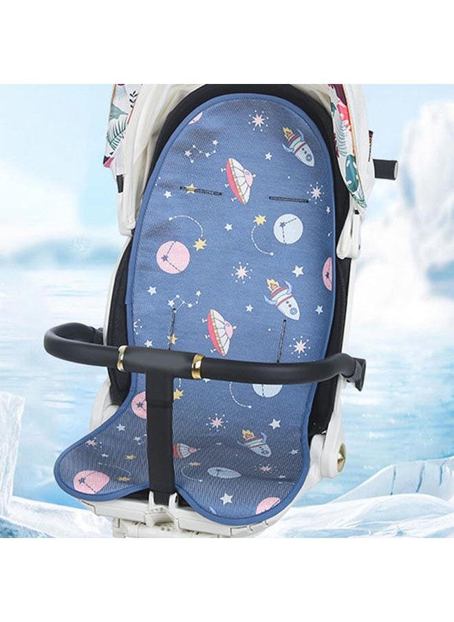 Thoraya - Baby Stroller Cool Pad Summer Ice Cooler Mat Breathable Sleeping Cushion Pad Liner for Stroller High Chair Deep Blue - Image 1