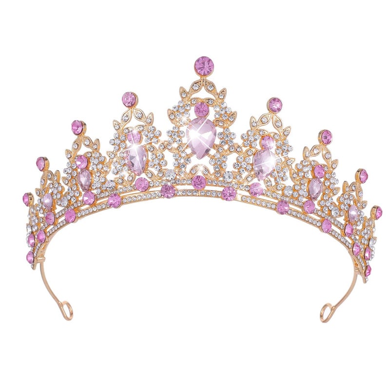 Kamirola  Queen Crown and Tiaras Princess Crown for Women and Girls Crystal Headbands for Bridal Princess for Wedding and PartyPink