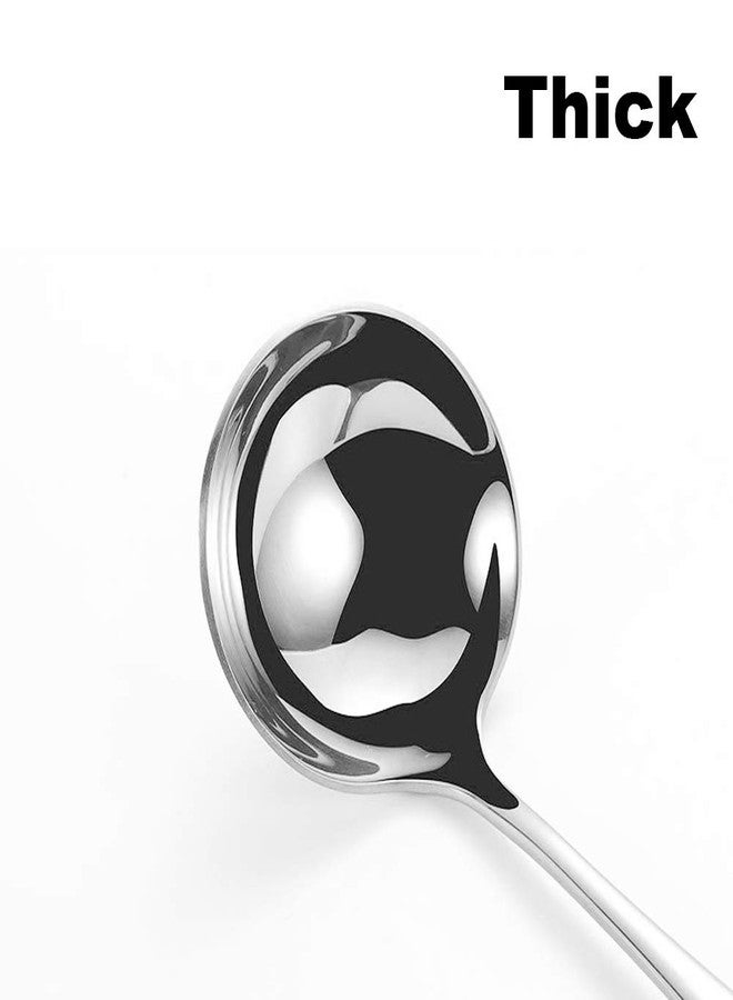 HOOYE 7.6'' Gravy Ladle Sauce Soup Spoon Heavy Duty 18/10 Stainless Steel for Small Dishes (2 pcs) - Image 4