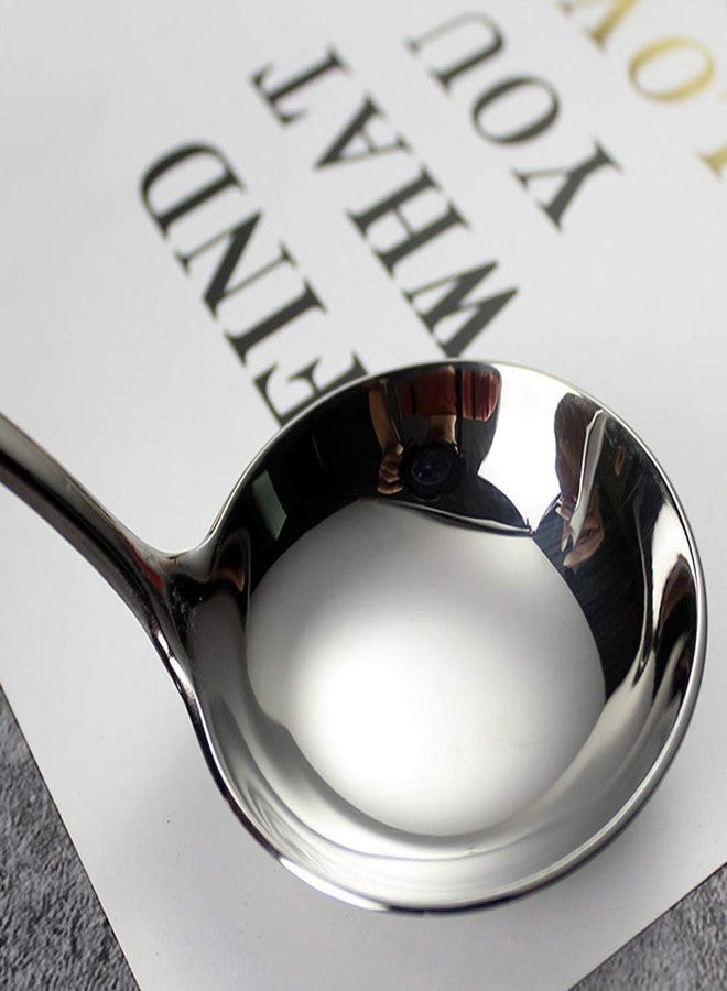 HOOYE 7.6'' Gravy Ladle Sauce Soup Spoon Heavy Duty 18/10 Stainless Steel for Small Dishes (2 pcs) - Image 5