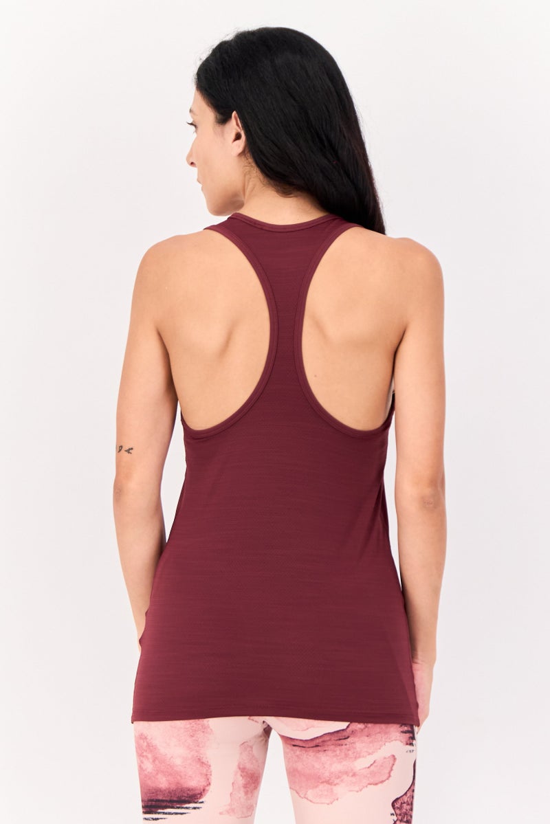 Reebok Women Sportswear Fit Sleeveless Training Tank Top, Brown - Image 3