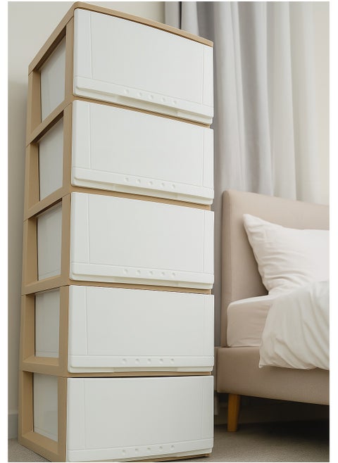 Chest of 5 Drawers Multicolour 42×34×104 cm