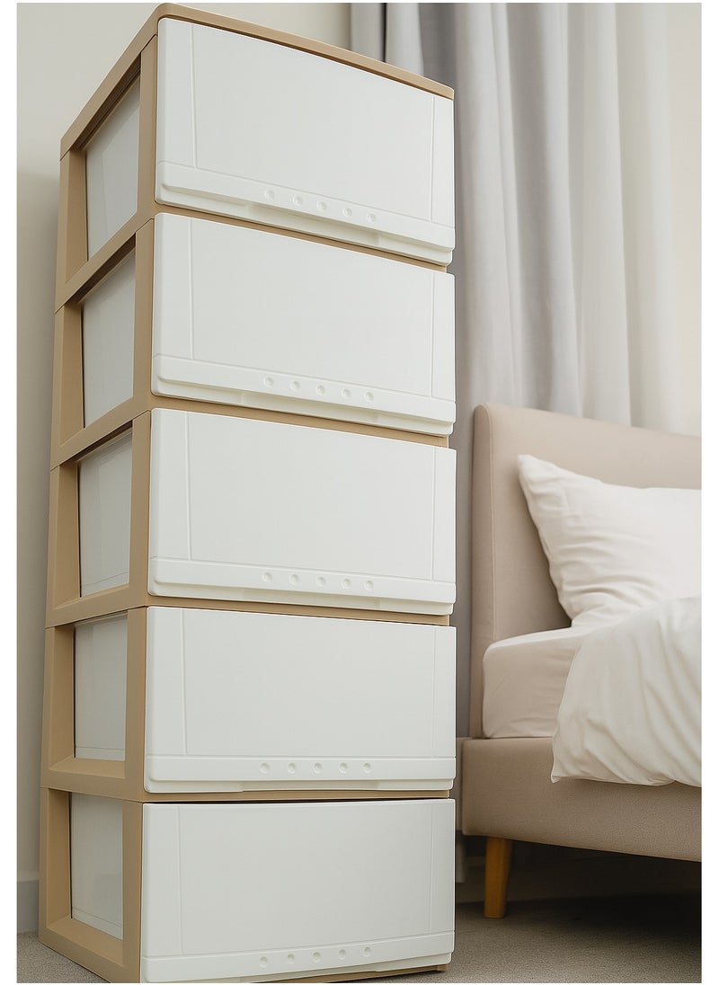Chest of 5 Drawers Multicolour 42×34×104 cm