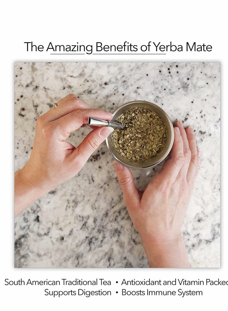 SYOSI Yerba Mate Tea Cup, Stainless Steel Double Walled Easy Wash Household Insulation Cup, Mate Gourds for Yerba Mate Loose Leaf Drinking with Bombilla Straw, White Color, 230 Ml - Image 2