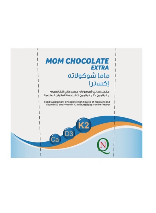 Mom Chocolate Extra contains calcium, vitamin D3, and vitamin K2 - 30 pieces