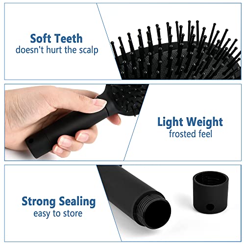 Worldity Diversion Safe Hair Brush to Hide Money, Cash, Jewelry, Mini Keys, Beach Safe Container Real Hair Brush Comb for Valuables, Perfect for Travel or At Home(Black) - Image 4