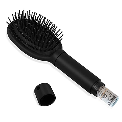 Worldity Diversion Safe Hair Brush to Hide Money, Cash, Jewelry, Mini Keys, Beach Safe Container Real Hair Brush Comb for Valuables, Perfect for Travel or At Home(Black) - Image 1