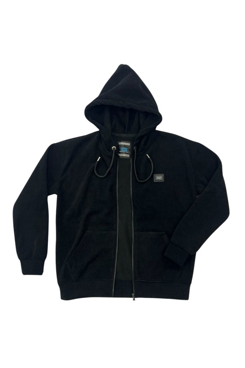 White Rabbit Mens Basic Inner Fleece Zip Through Hoodie - Image 3