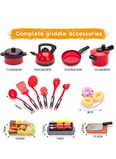 MLADEN 73pcs Kid Play Food Kitchen Set Accessories Toy Fake Food Cooking Toys Play Food Sets for Kids Kitchen Toddler Kitchen Playset Cooking Toys Kitchen Sets for Kids Ages 4-8  - Image 2