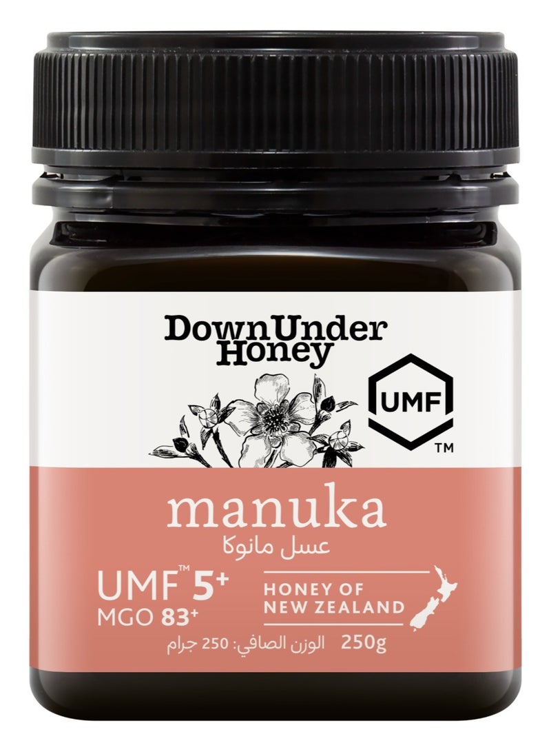 DownUnder Honey DownUnder Manuka Honey UMF5+(MGO 83+), 250g  - Image 1