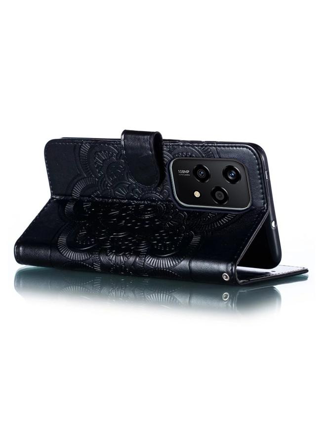 S-TOP Case For Honor 200 Lite Global Sun Mandala Embossing Pattern Phone Leather Case - Image 5