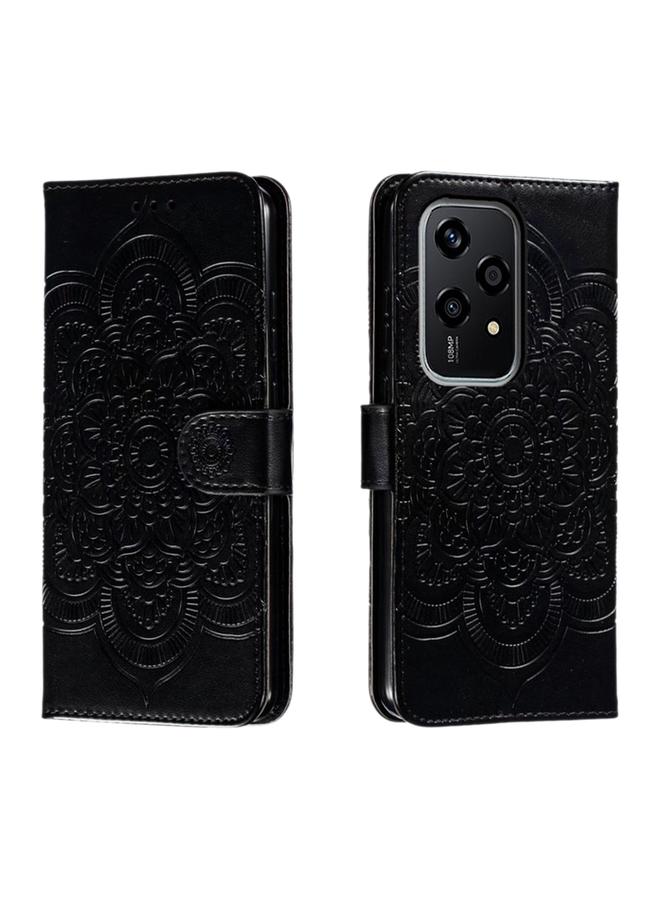 S-TOP Case For Honor 200 Lite Global Sun Mandala Embossing Pattern Phone Leather Case - Image 1