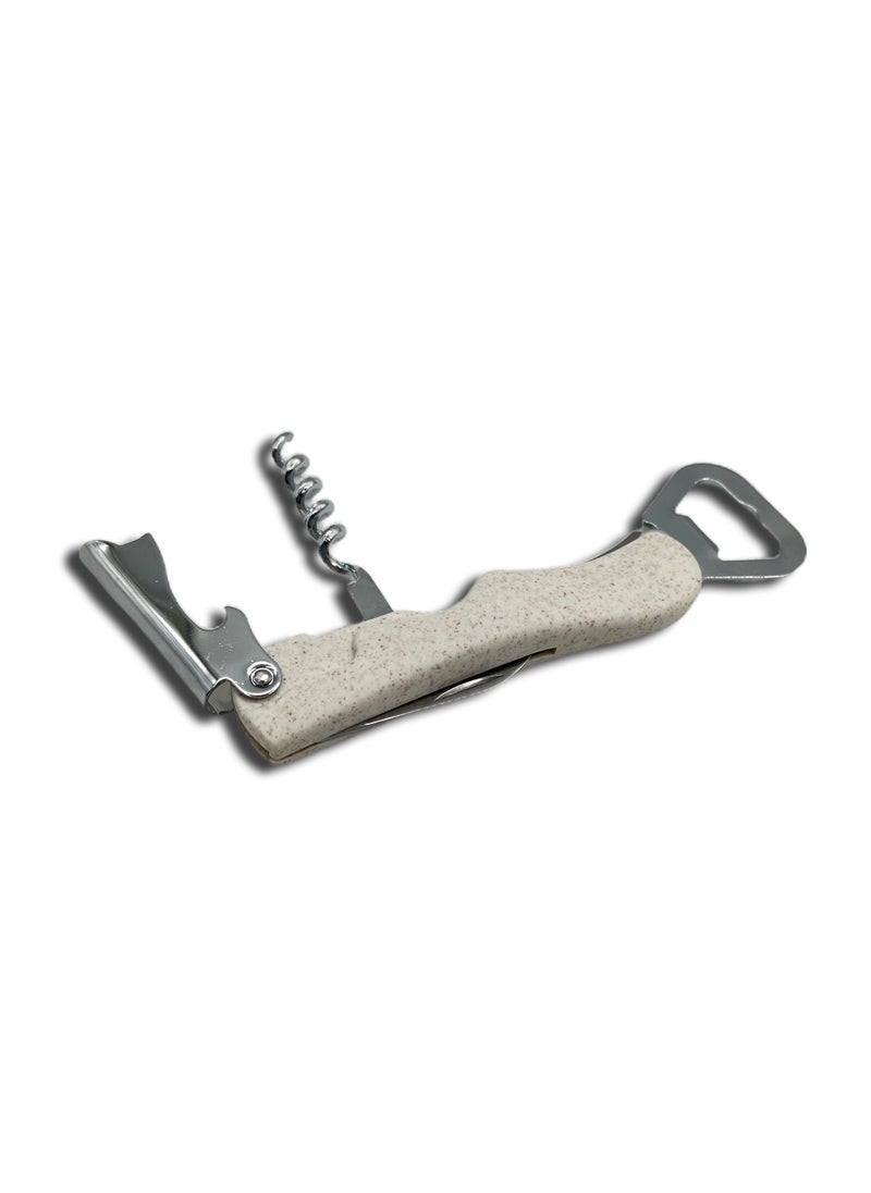 Excellent Houseware Corkscrew Bottle Opener White  - Image 1