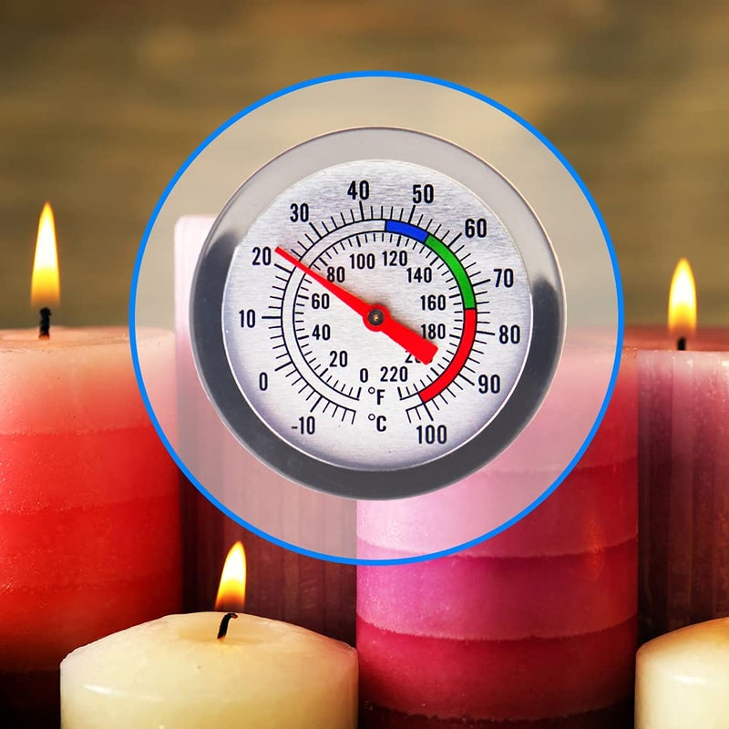 Thermometer World Candle Thermometer for Candle Making - DIY Wax Candle Making Supplies - Ideal Candle Making Thermometer with Clip and 175mm Stainless Steel Probe - Image 4