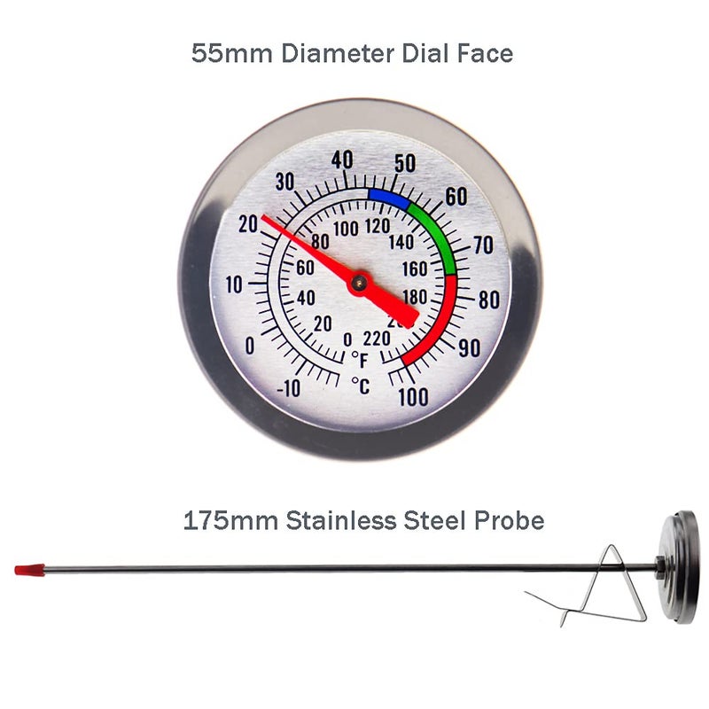 Thermometer World Candle Thermometer for Candle Making - DIY Wax Candle Making Supplies - Ideal Candle Making Thermometer with Clip and 175mm Stainless Steel Probe - Image 3