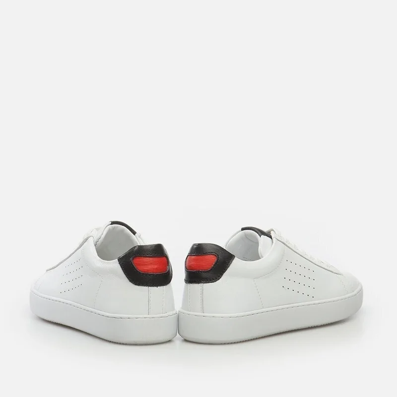 Hotiç 02Ayh281530A900 Khaki Leather White Men's Sports Shoes