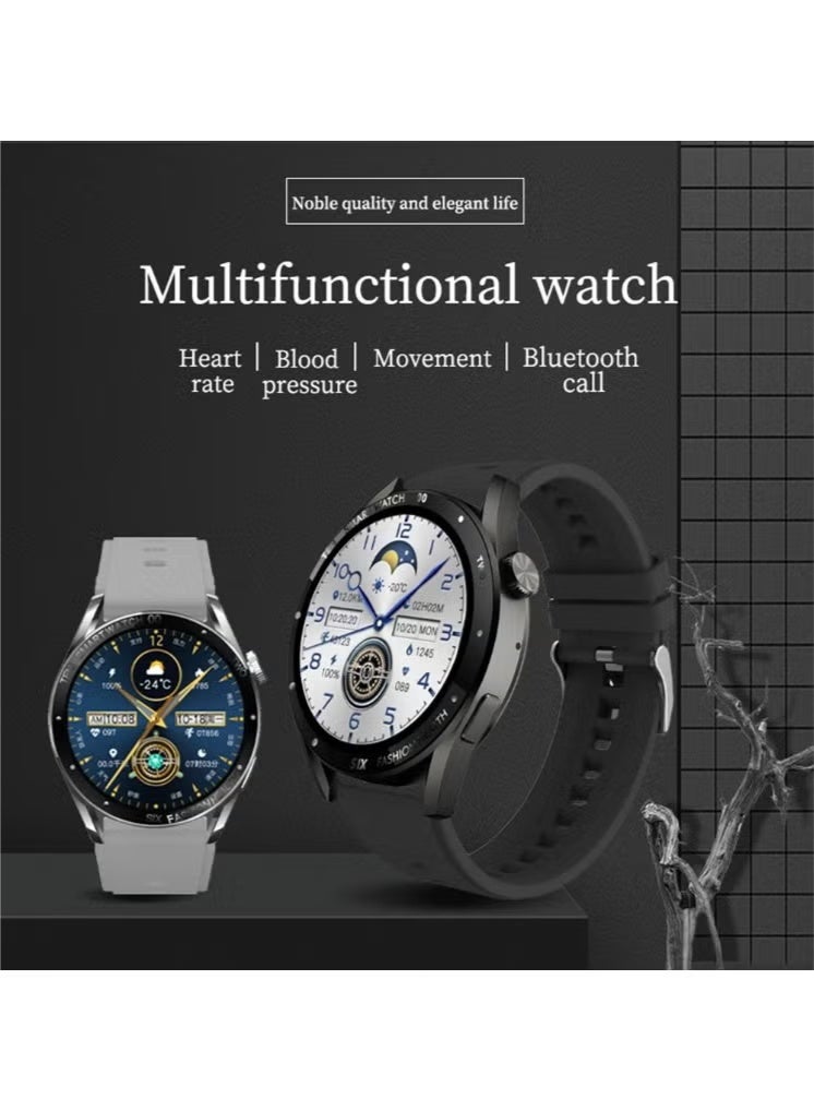 W&O Smartwatch X1 pro max new model for men is a multifunctional sports watch with AMOLED screen, heart rate monitor and exercise monitor, with three straps (watch black) - Image 2